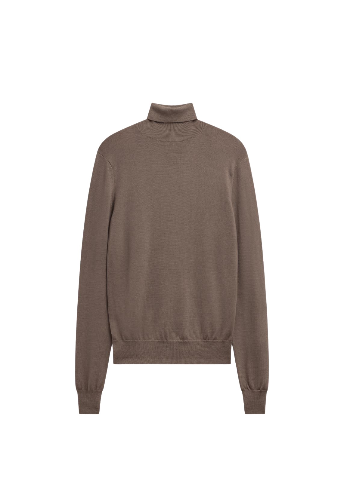 The Frankie Shop Eve Thin Turtleneck Sweater - Dark Taupe - Oversized Minimalist Knitwear in Brown - Shop at Luxury Shoes 