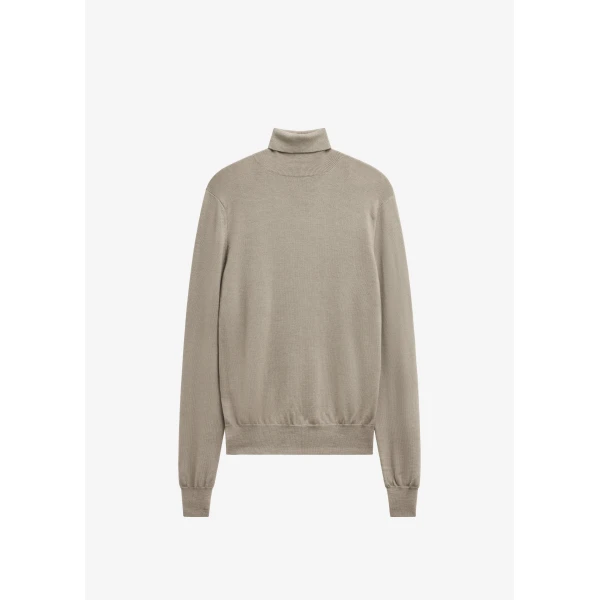 The Frankie Shop Eve Thin Turtleneck Sweater - Taupe - Oversized Minimalist Knitwear in Brown - Shop at Luxury Shoes 