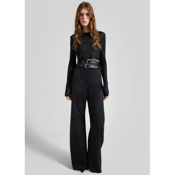 The Frankie Shop Gudu Trousers #03 - Black - Oversized Minimalist Pants in Black - Shop at Luxury Shoes 