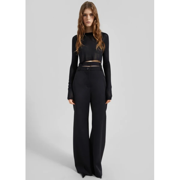 The Frankie Shop Gudu Trousers #03 - Black - Oversized Minimalist Pants in Black - Shop at Luxury Shoes 