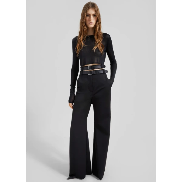 The Frankie Shop Gudu Trousers #03 - Black - Oversized Minimalist Pants in Black - Shop at Luxury Shoes 