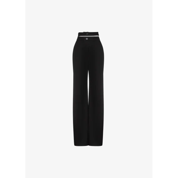 The Frankie Shop Gudu Trousers #03 - Black - Oversized Minimalist Pants in Black - Shop at Luxury Shoes 