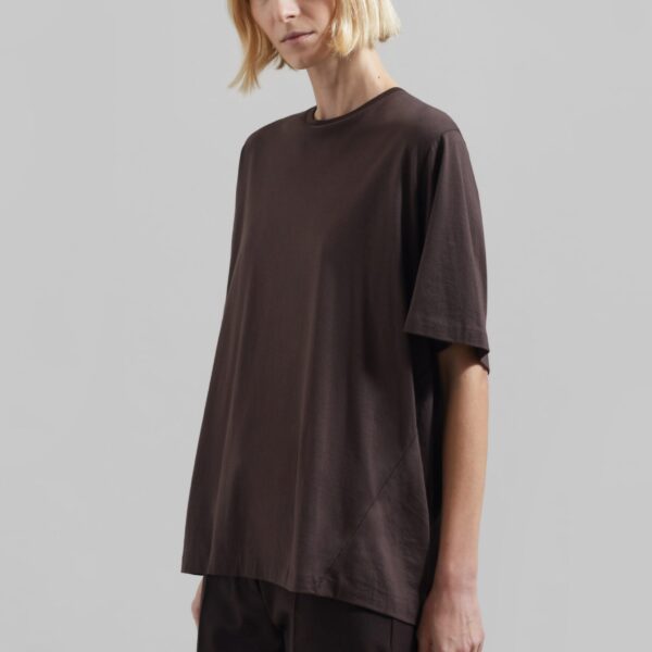 The Frankie Shop Harper Soft Organic T-Shirt – Brown Top, view 7