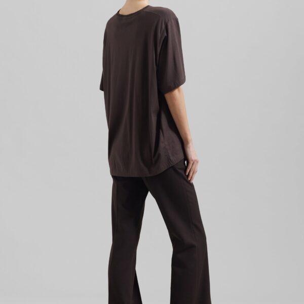 The Frankie Shop Harper Soft Organic T-Shirt – Brown Top, view 8