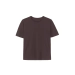 The Frankie Shop Harper Soft Organic T-Shirt - Brown - Oversized Minimalist Tops in Brown - Shop at Luxury Shoes 