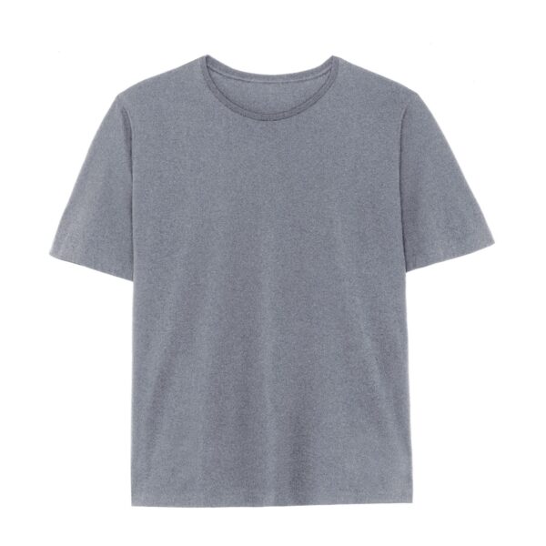 The Frankie Shop Harper Soft Organic T-Shirt – Dark Grey Melange Top, view 8