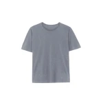The Frankie Shop Harper Soft Organic T-Shirt - Dark Grey Melange - Oversized Minimalist Tops in Grey - Shop at Luxury Shoes 