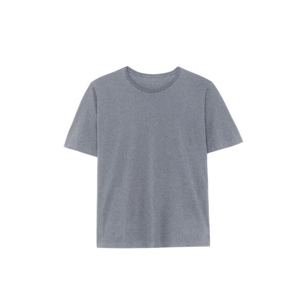 The Frankie Shop Harper Soft Organic T-Shirt - Dark Grey Melange - Oversized Minimalist Tops in Grey - Shop at Luxury Shoes 
