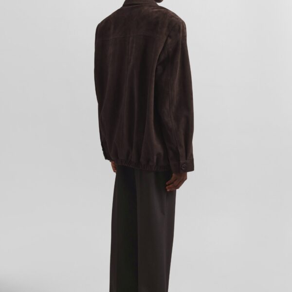The Frankie Shop Hester Faux Suede Jacket – Brown, view 7