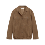 The Frankie Shop Hester Faux Suede Jacket - Camel - Oversized Minimalist Jackets in Brown - Shop at Luxury Shoes 