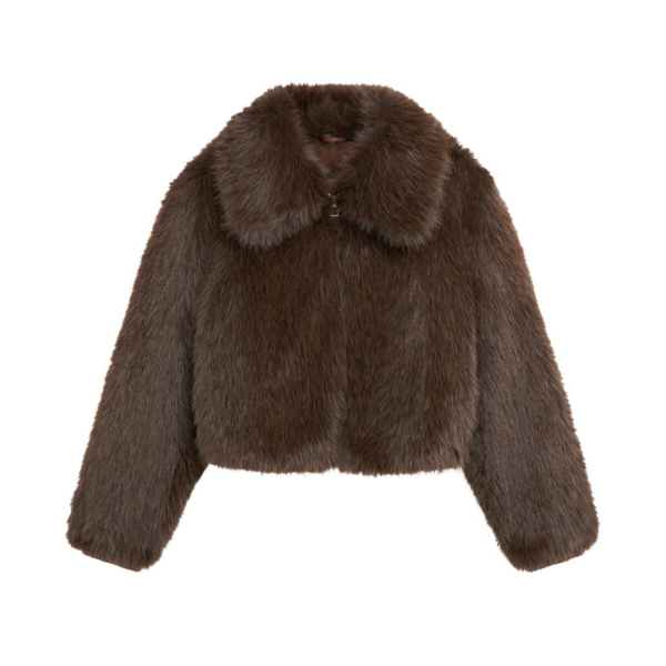 The Frankie Shop Hope Faux Fur Jacket – Brown