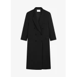 The Frankie Shop Jane Long Coat - Black - Oversized Minimalist Coats in Black - Shop at Luxury Shoes 