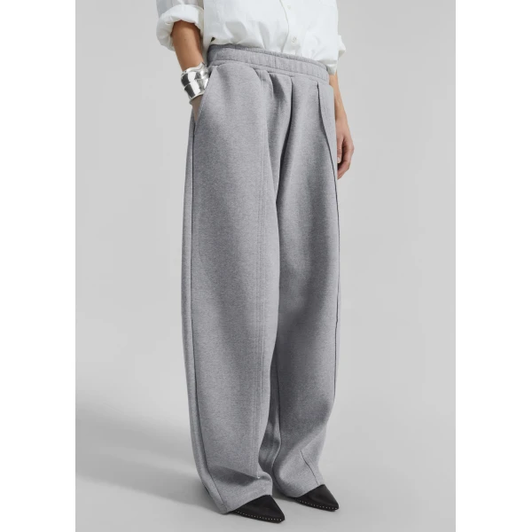 The Frankie Shop Keane Tapered Sweatpants - Grey - Oversized Minimalist Pants in Grey - Shop at Luxury Shoes 