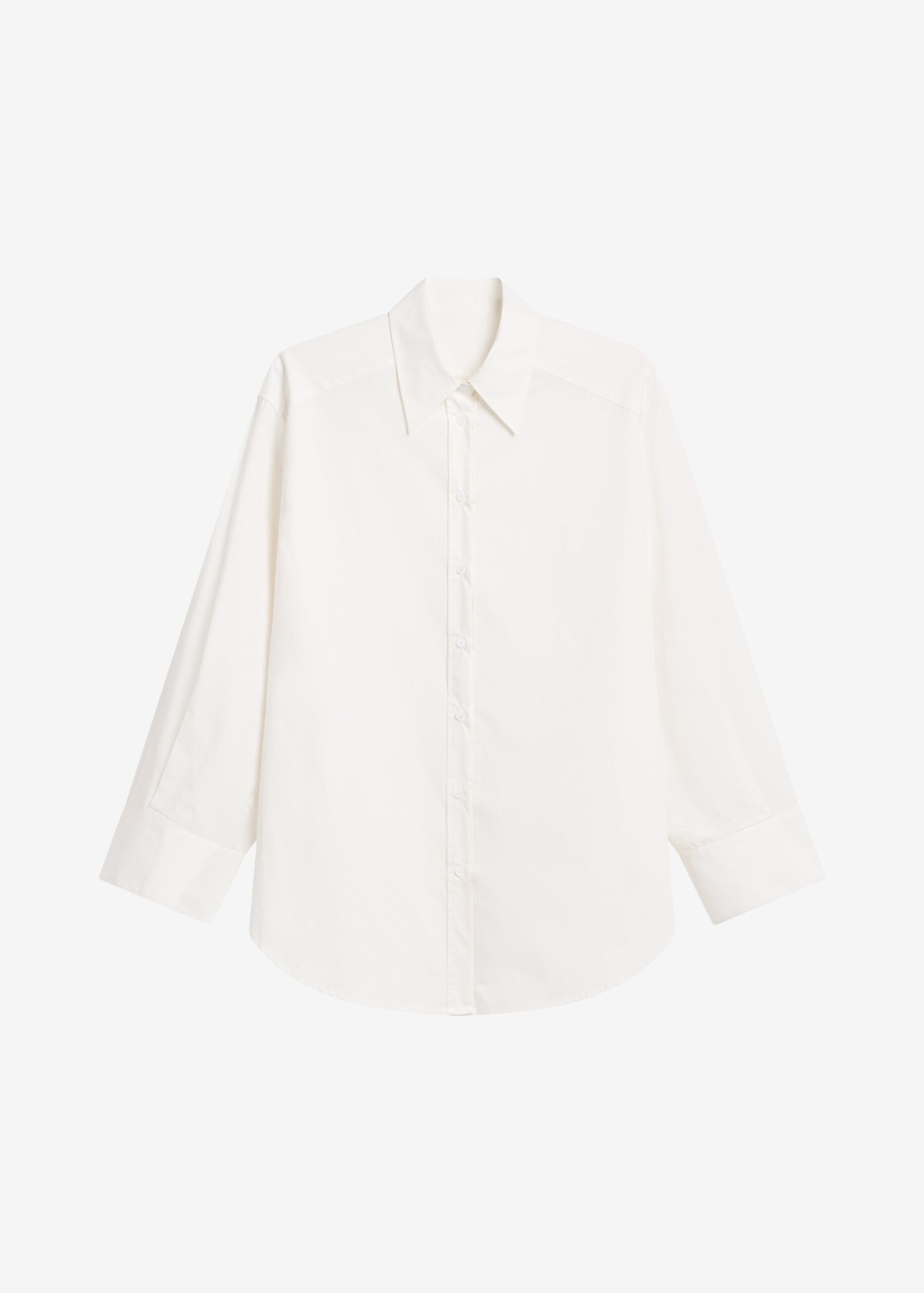Kent Button Up Shirt - White by The Frankie Shop - Tops The Frankie Shop Kent Button Up Shirt - White - Oversized Minimalist Tops in White - Shop at Luxury Shoes