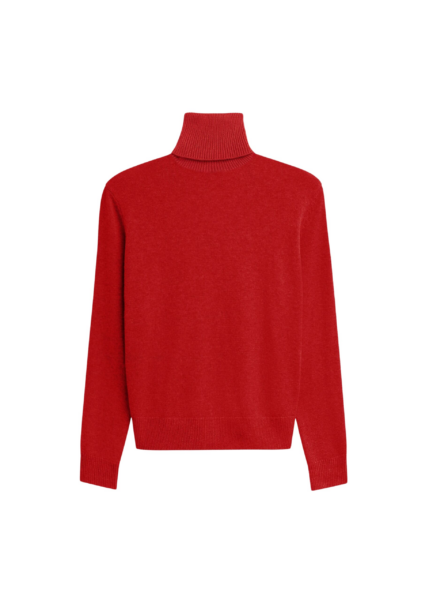 The Frankie Shop Koler Padded Knit Turtleneck - Red - Oversized Minimalist Knitwear in Red - Shop at Luxury Shoes 