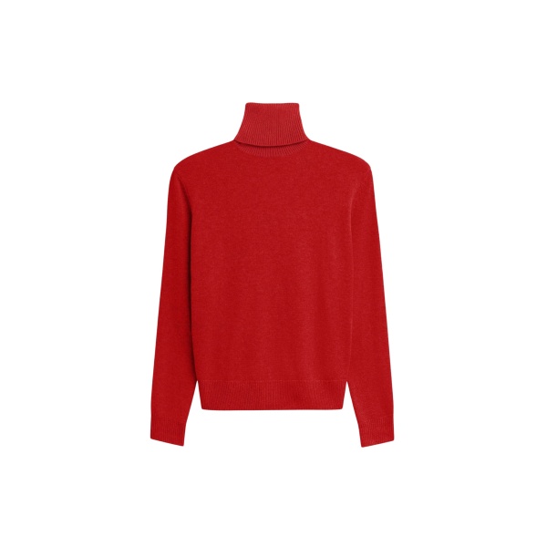 The Frankie Shop Koler Padded Knit Turtleneck - Red - Oversized Minimalist Knitwear in Red - Shop at Luxury Shoes 