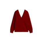 The Frankie Shop Lachen Double-Sided Wool Cardigan - Red - Oversized Minimalist Knitwear in Red - Shop at Luxury Shoes 