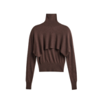 The Frankie Shop Lausanne Cashmere Detachable Layered Knit Set - Brown - Oversized Minimalist Knitwear in Brown - Shop at Luxury Shoes 