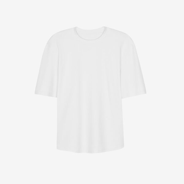 The Frankie Shop Laval Sculpted Sleeve T-Shirt – White Top, view 6