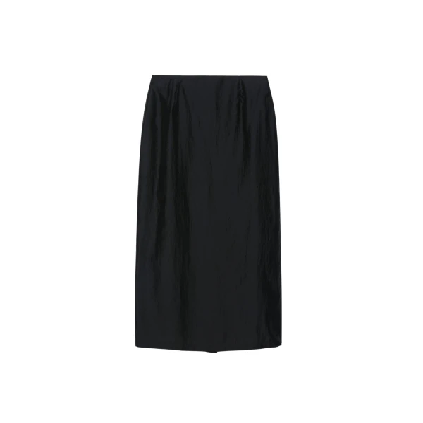 The Frankie Shop Lenore Semi Sheer Midi Skirt - Black - Oversized Minimalist Skirts in Black - Shop at Luxury Shoes 