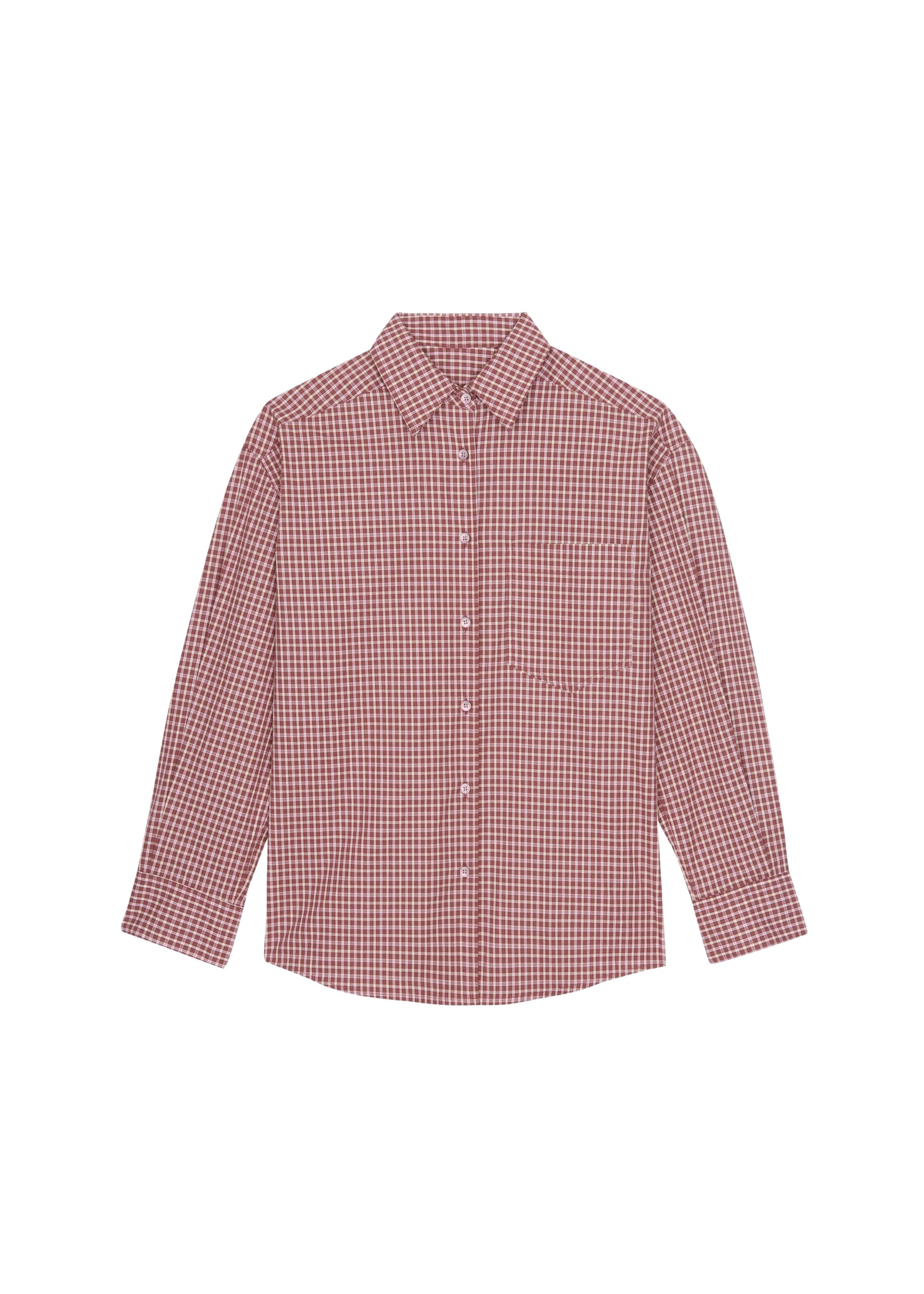 The Frankie Shop Lesja Cotton Shirt – Checked Red