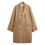The Frankie Shop Lohit Wool Coat - Camel - Oversized Minimalist Coats in Brown - Shop at Luxury Shoes 