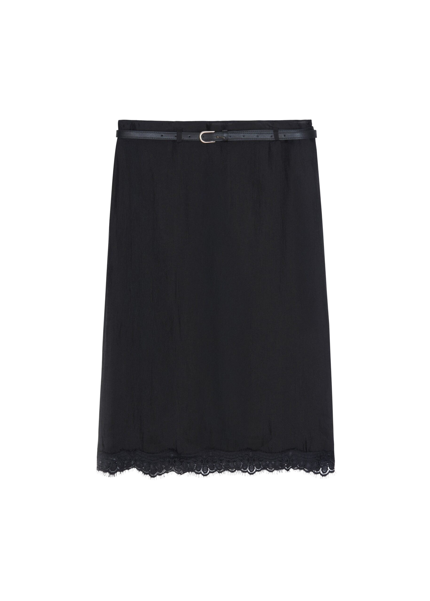 The Frankie Shop Lolai Sheer Lace Skirt - Black - Oversized Minimalist Skirts in Black - Shop at Luxury Shoes 