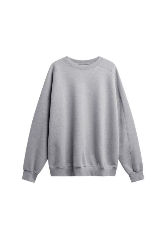 The Frankie Shop Lonay Balloon Sleeve Sweatshirt - Grey - Oversized Minimalist Tops in Grey - Shop at Luxury Shoes 