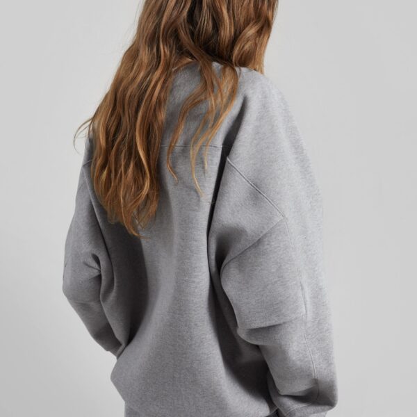 The Frankie Shop Lonay Balloon Sleeve Sweatshirt – Grey Top, view 3