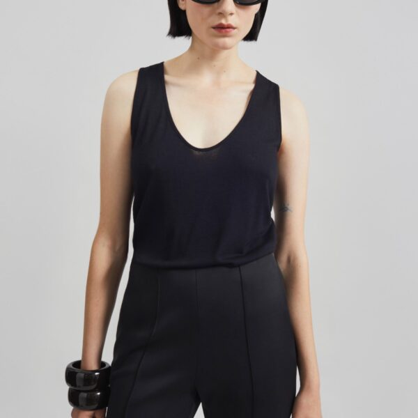 The Frankie Shop Loulou De Saison Albia Lds Tank Top – Black, view 2