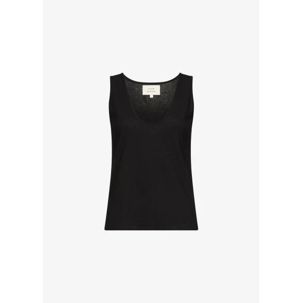 The Frankie Shop Loulou De Saison Albia Lds Tank Top - Black - Oversized Minimalist Tops in Black - Shop at Luxury Shoes 