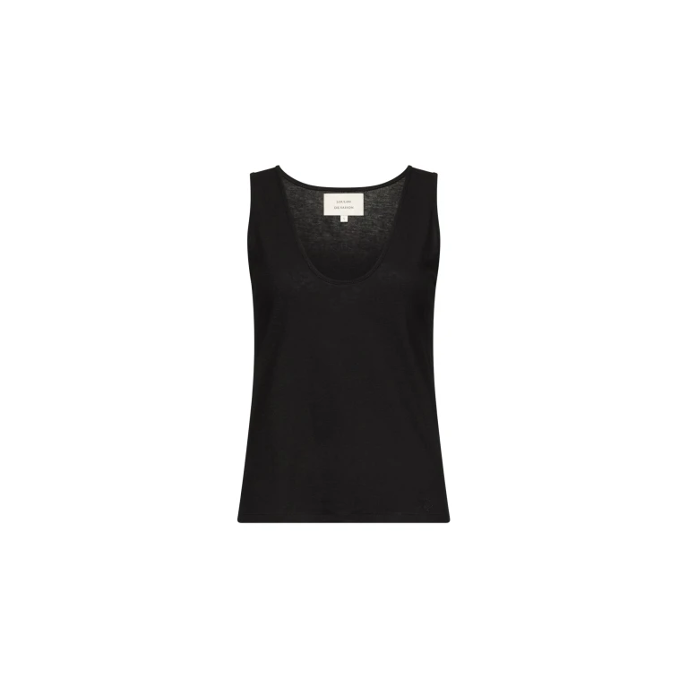 The Frankie Shop Loulou De Saison Albia Lds Tank Top - Black - Oversized Minimalist Tops in Black - Shop at Luxury Shoes 