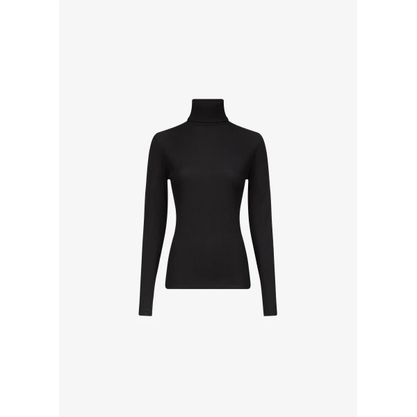 The Frankie Shop Loulou De Saison Gallinara Lds Second Skin Jersey Sweater - Black - Oversized Minimalist Knitwear in Black - Shop at Luxury Shoes 