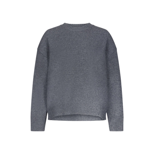 The Frankie Shop Loulou De Saison Pia Oversized Cashmere Sweater – Anthracite Melange