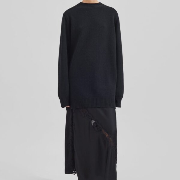 The Frankie Shop Maxime Knit Sweater Dress – Black, view 3