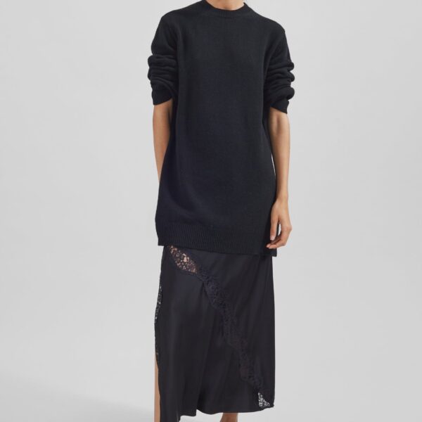 The Frankie Shop Maxime Knit Sweater Dress – Black, view 6