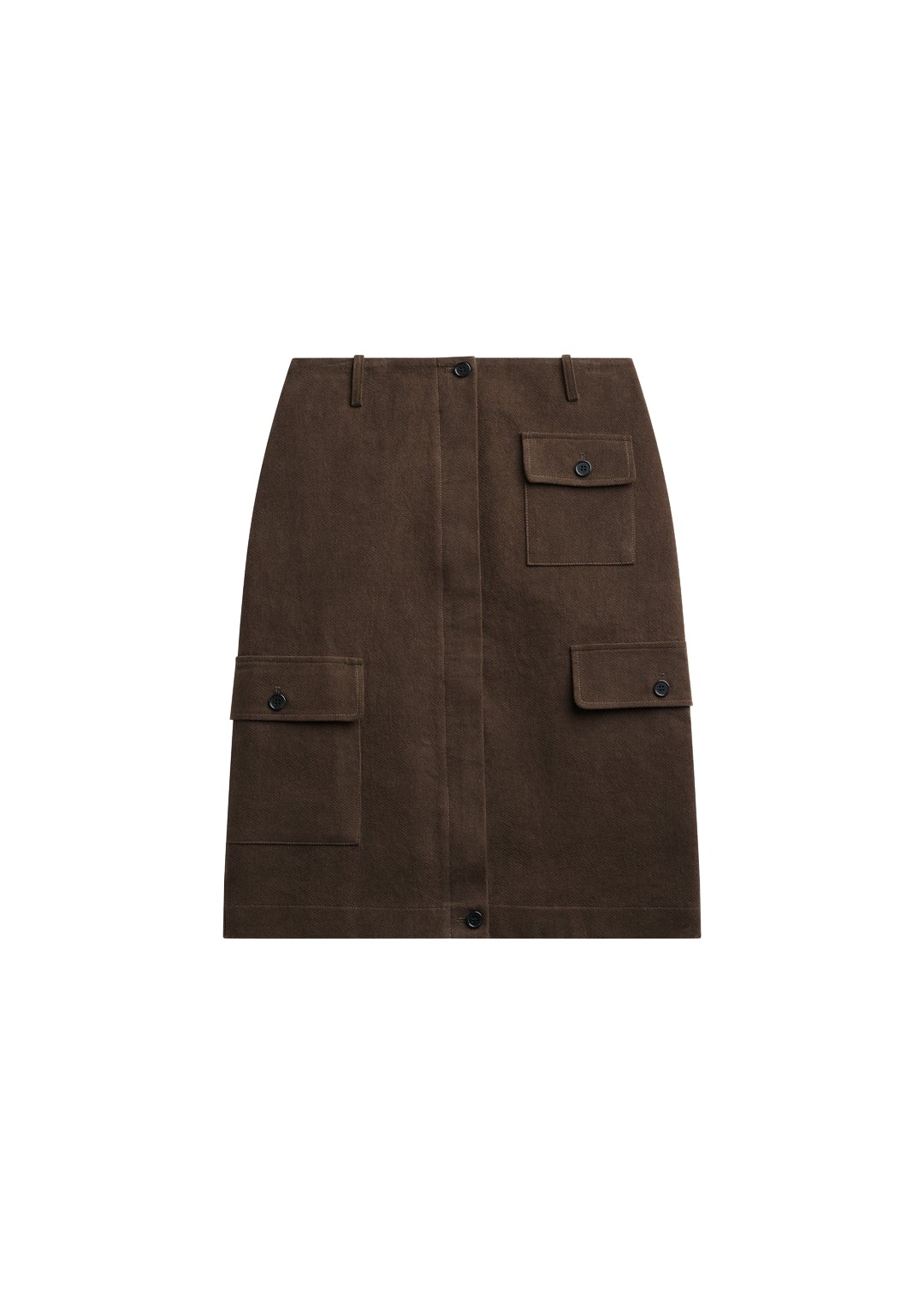 The-Frankie-Shop-Mayenne-Cargo-Skirt-Brown-coveti-1030102_nobg The Frankie Shop Mayenne Cargo Skirt - Brown - Oversized Minimalist Skirts in Brown - Shop at Luxury Shoes