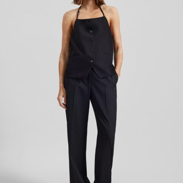 The Frankie Shop Melwin Halter Vest – Black, view 5