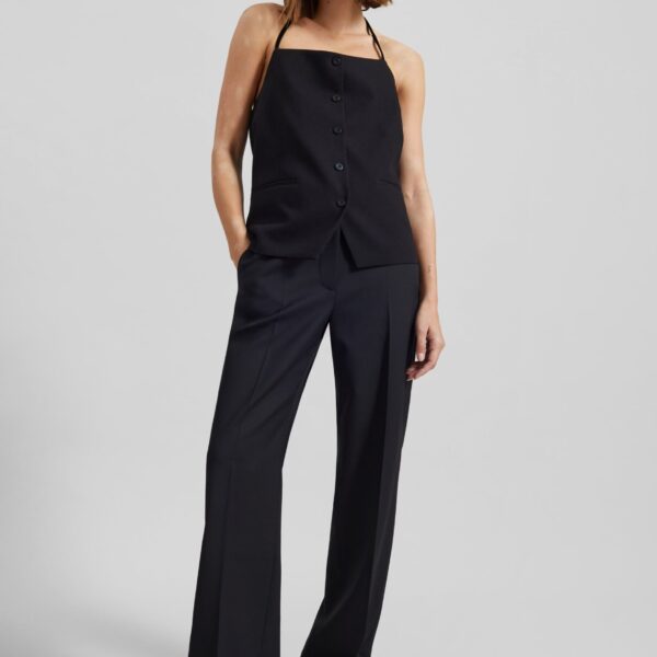 The Frankie Shop Melwin Halter Vest – Black, view 7