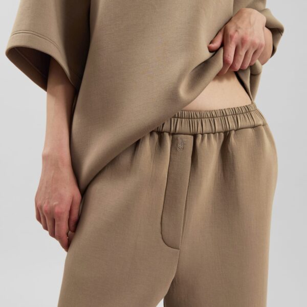 The Frankie Shop Mirca Neoprene Elastic Pants – Camel, view 5