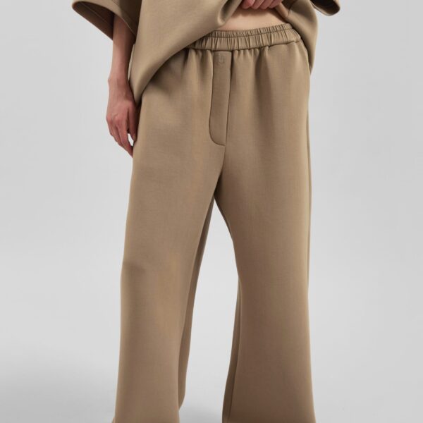 The Frankie Shop Mirca Neoprene Elastic Pants – Camel, view 6