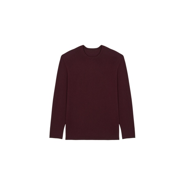 The Frankie Shop Morang Merino Wool Sweater - Burgundy - Oversized Minimalist Knitwear in Red - Shop at Luxury Shoes 