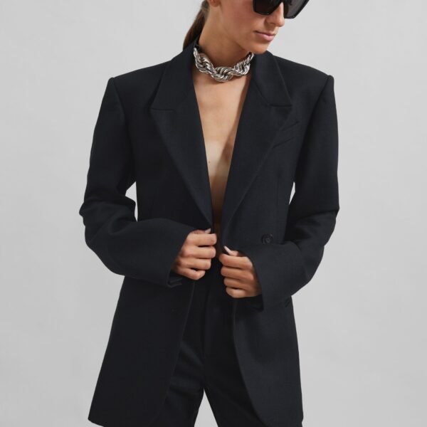 The Frankie Shop Morrison Crossover Blazer – Black, view 2