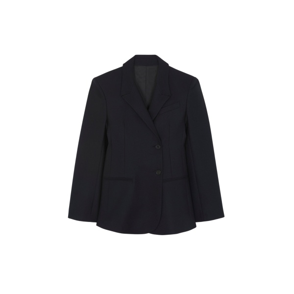 The Frankie Shop Morrison Crossover Blazer - Black - Oversized Minimalist Jackets in Black - Shop at Luxury Shoes 