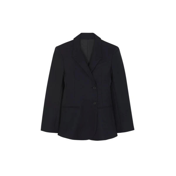 The Frankie Shop Morrison Crossover Blazer - Black - Oversized Minimalist Jackets in Black - Shop at Luxury Shoes 
