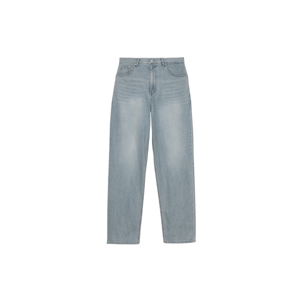 The Frankie Shop Morston Jeans - Light Wash - Oversized Minimalist Pants in Blue - Shop at Luxury Shoes 