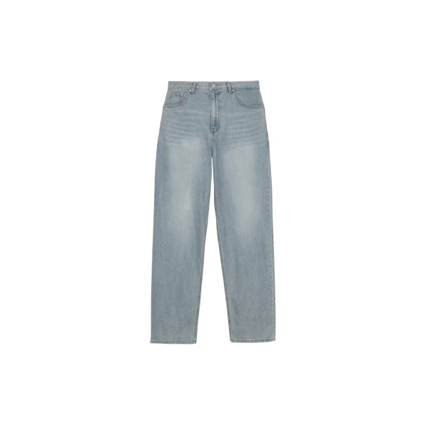 The Frankie Shop Morston Jeans - Light Wash - Oversized Minimalist Pants in Blue - Shop at Luxury Shoes 