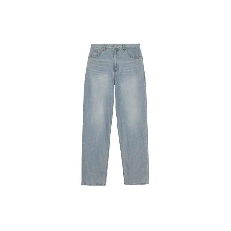 The Frankie Shop Morston Jeans - Light Wash - Oversized Minimalist Pants in Blue - Shop at Luxury Shoes 