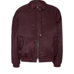 The Frankie Shop Nalden Padded Bomber Jacket - Burgundy - Oversized Minimalist Jackets in Red - Shop at Luxury Shoes 