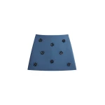 The Frankie Shop Nancy Embellished Mini Skirt - Blue - Oversized Minimalist Skirts in Blue - Shop at Luxury Shoes 